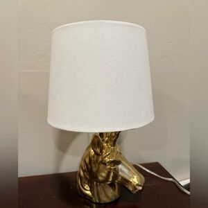Unicorn‎ gold finish table lamp with shade decor